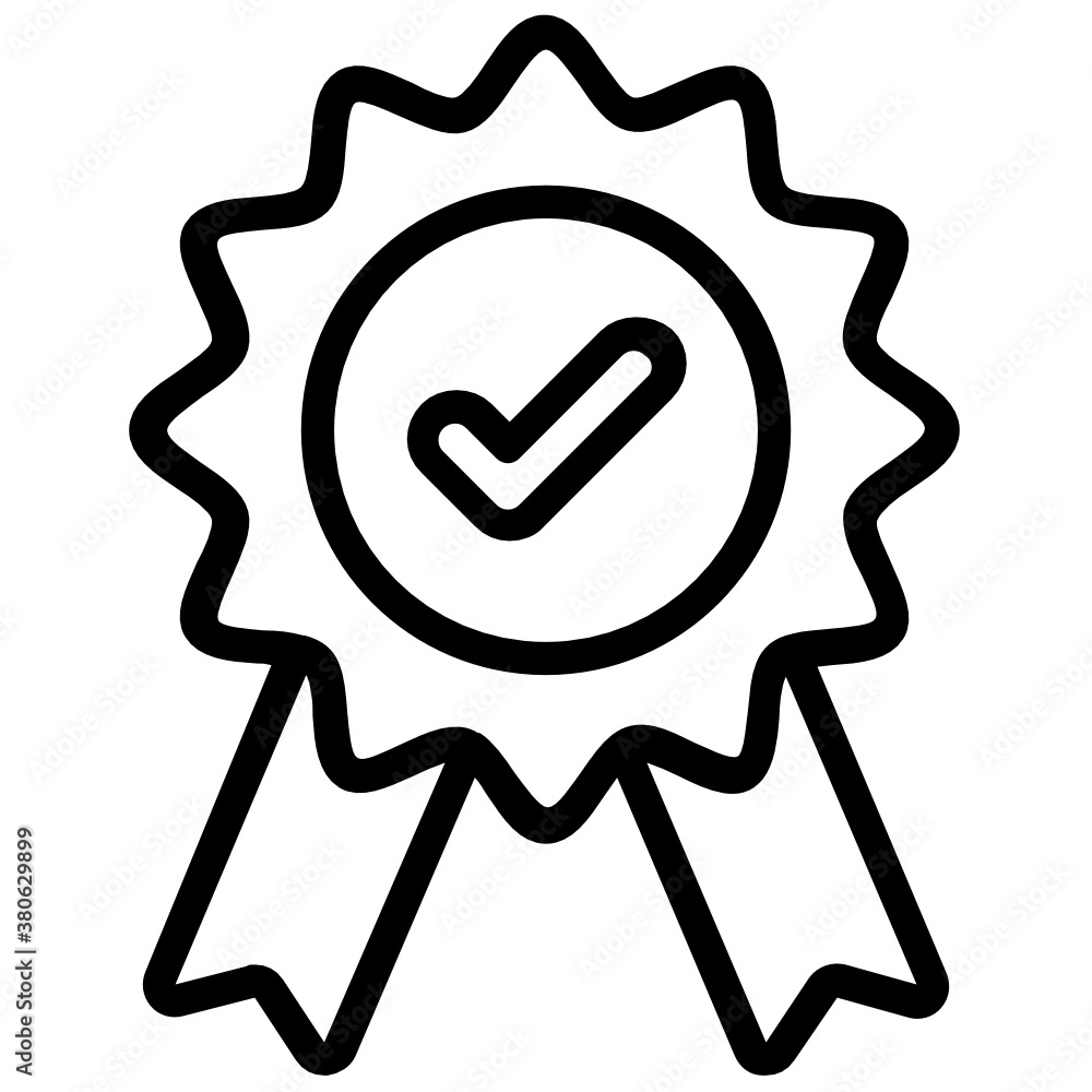 Canvas Prints checkmark on a badge, guarantee badge