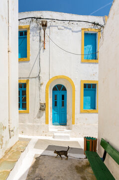 Nikia Village street view in Nisyros Island