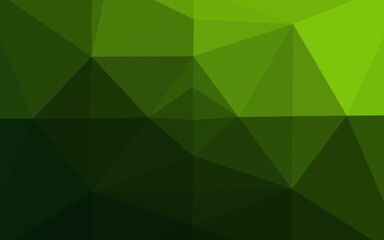 Light Green vector triangle mosaic cover. Colorful illustration in Origami style with gradient.  Brand new style for your business design.