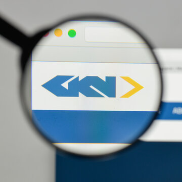 Milan, Italy - August 10, 2017: GKN logo on the website homepage.