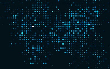 Dark Blue, Green vector background with bubbles. Abstract illustration with colored bubbles in nature style. Pattern for beautiful websites.