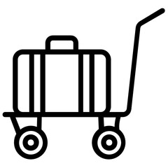 
Flat design of luggage cart icon
