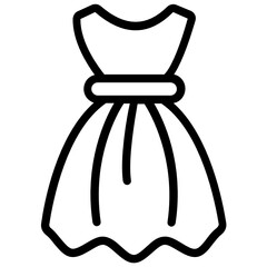 
Flat icon of frock, woman fashion apparel 
