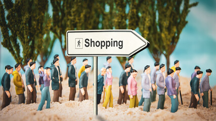 Street Sign to Shopping