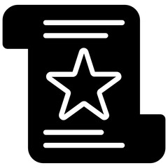 
Feedback form vector, star on sheet flat icon 
