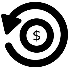 Obraz premium Money return icon in modern flat style 