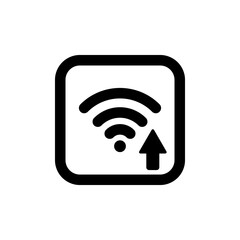 Transfer data on wifi icon