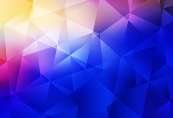 Obraz premium Light Pink, Blue vector polygon abstract layout.