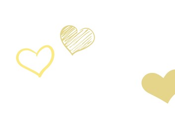 Light Multicolor vector background with hearts.