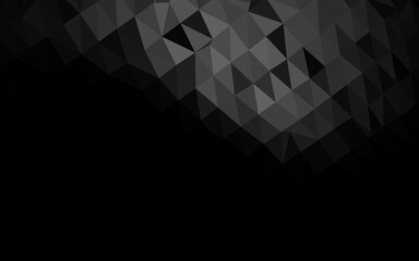 Dark Silver, Gray vector polygon abstract backdrop. An elegant bright illustration with gradient. Polygonal design for your web site.