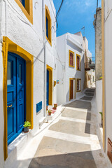 Nikia Village street view in Nisyros Island