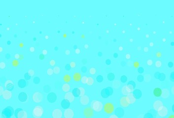 Light Blue, Green vector background with bubbles.