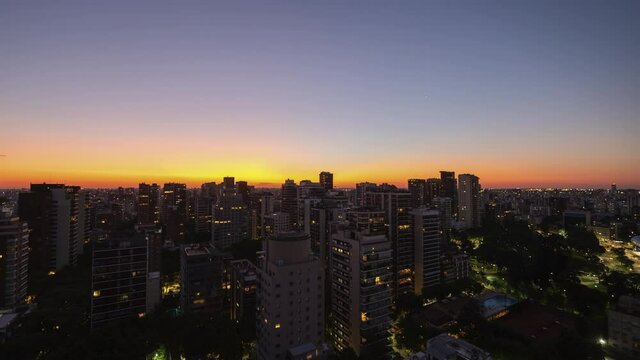 Sunset with a view of the buildings, Buenos Aires - Argentina