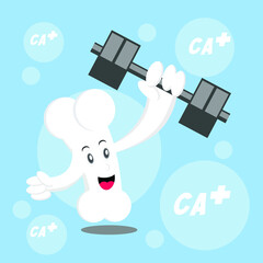 cartoon character strong bone illustration 
