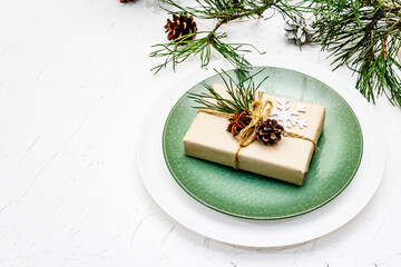 Christmas or New Year table setting