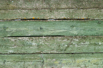 Old wooden boards texture background green