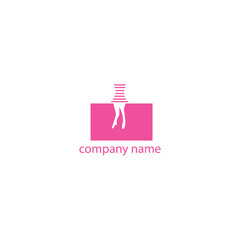 Feminine logo abstract template color design vector illustration