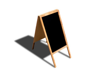 top view chalkboard isolated white background