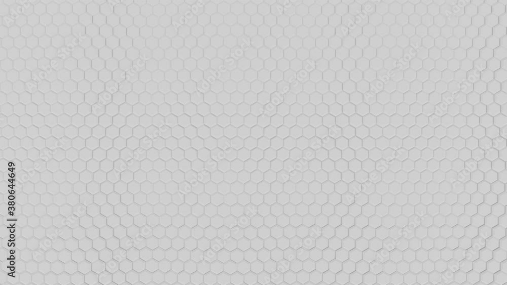 Poster abstract futuristic hexagons wave technology animation background 3d rendering