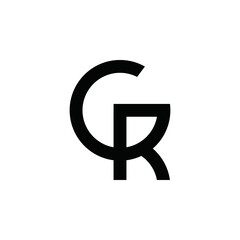 alphabet G logo GR icon vector illustrations