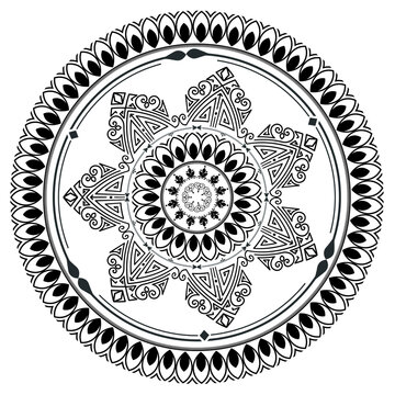 indian mandala art design vector