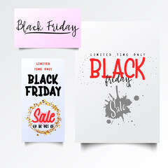 Black friday. Sale - Vertical, Horizontal Square Banner