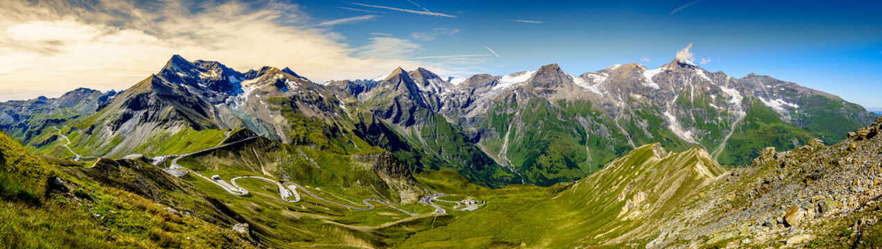 landscape at the Grossglockner mountain in austria