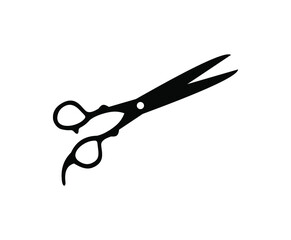 scissor icon vector, metal scissors for barbershop equipments