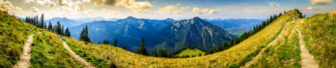 Fototapeta na wymiar view at the Bodenschneid mountain - Bavaria - Spitzingsee