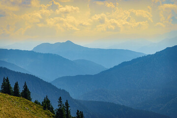 Obraz premium view at the Bodenschneid mountain - Bavaria - Spitzingsee