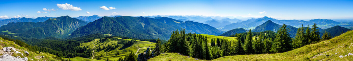 view from the Fockenstein mountain in bavaria
