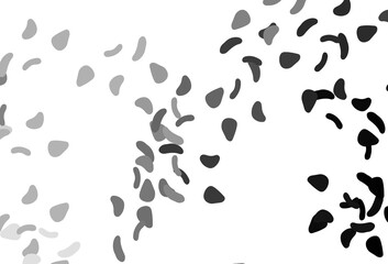 Light Silver, Gray vector background with abstract forms.