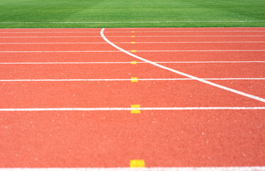 Red running track