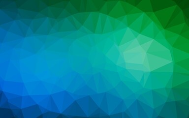 Light Blue, Green vector polygonal pattern. An elegant bright illustration with gradient. Textured pattern for background.
