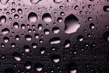 Macro water droplets with colour backgrounds 