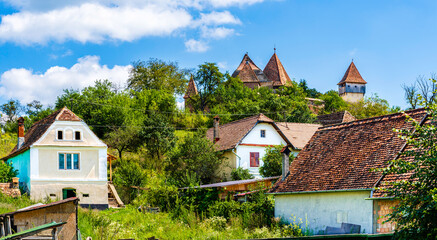 Fototapeta na wymiar Alma Vii Saxon evanghelical fortified church, Sibiu county, Transylvania, Romania