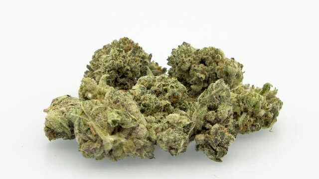 Looping 360 Degree Rotation of the Marijuana Strain, AMF, 
Eighth Ounce, Center Screen, in 4K Ultra HD Resolution 3840 x 216