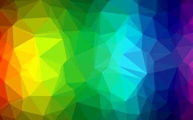 Light Multicolor, Rainbow vector abstract polygonal cover. A sample with polygonal shapes. Elegant pattern for a brand book.