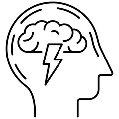 Migraine Line Vector 