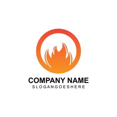 Obraz premium Fire flame logo Template vector, for logo Oil, gas and energy