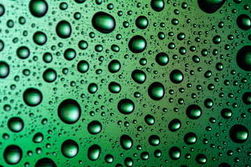 Macro water droplets with colour backgrounds 