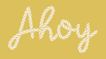 Ahoy Sailor Robe Slogan Artwork for Apparel and Other Uses