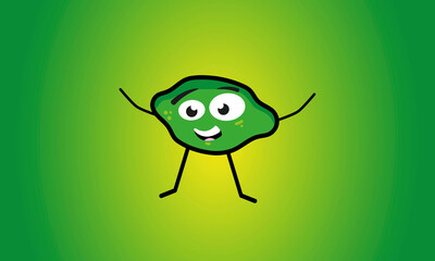 Green lime cartoon character vector