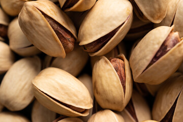 scattered pistachios on the table
