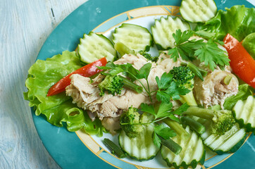 Ensaladas templadas de pollo