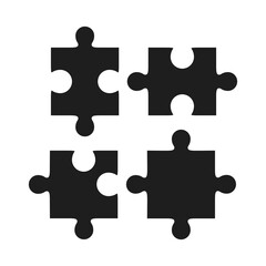 Obraz premium Jigsaw puzzle vector, four pieces