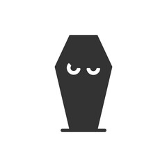 Coffin icon. Halloween symbol modern, simple, vector, icon for website design, mobile app, ui. Vector Illustration