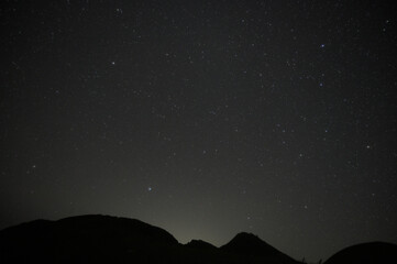 日本の四国の美しい夜空