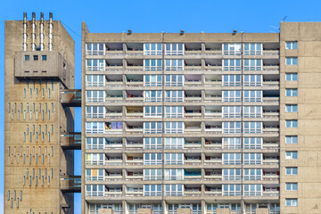 Conceret apartment housing block, Balfron Tower in Poplar, east London