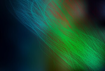 Dark Green, Red vector abstract blurred background.